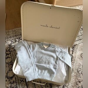 Marie Chantal (NEW) Light Blue Kids Matching Set & Blanket